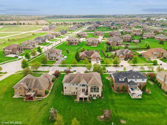 22844 Lakeview Estates Blvd, Frankfort, IL 60423 - aerial perspective of suburban area featuring property boundaries highlighted