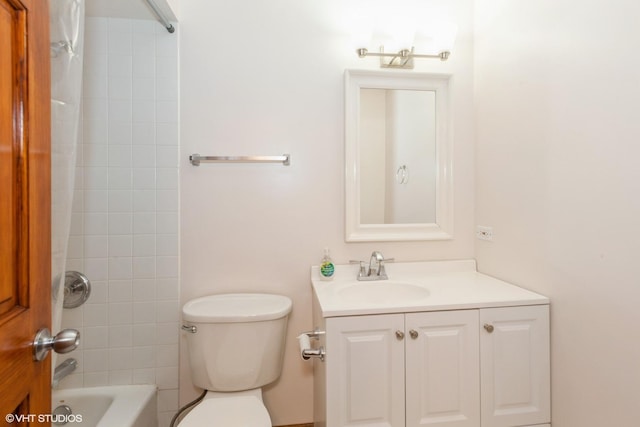8885 Dryden St, Woodridge, IL 60517 - full bath with vanity, shower / bath combination, and toilet