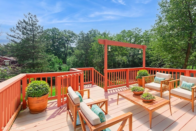 8885 Dryden St, Woodridge, IL 60517 - wooden deck featuring outdoor lounge area