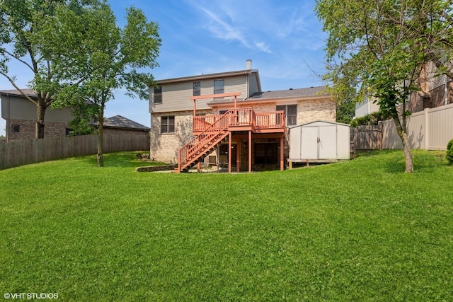 8885 Dryden St, Woodridge, IL 60517 - back of property featuring stairway and a deck