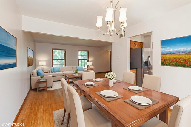8885 Dryden St, Woodridge, IL 60517 - dining room with a chandelier and light wood-type flooring