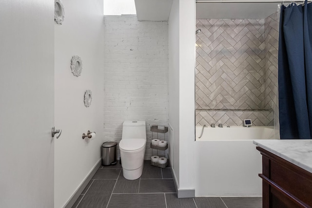 519 N Hickory St Unit 519, Champaign, IL 61820 - bathroom with vanity, tile patterned flooring, and toilet