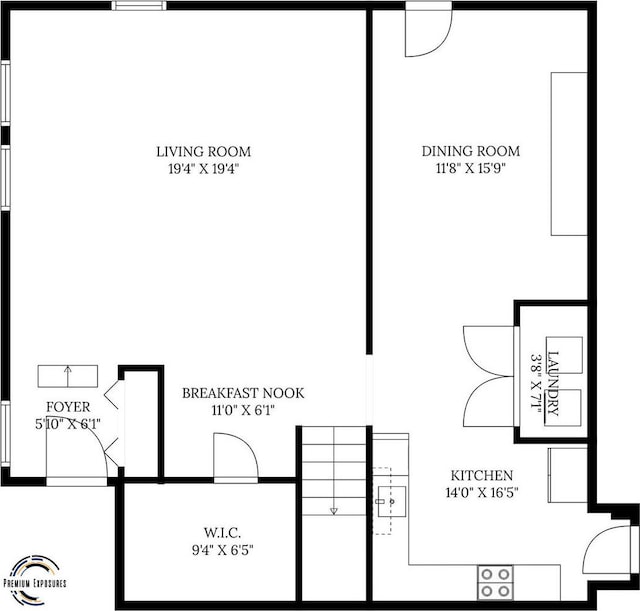 519 N Hickory St Unit 519, Champaign, IL 61820 - home floor plan