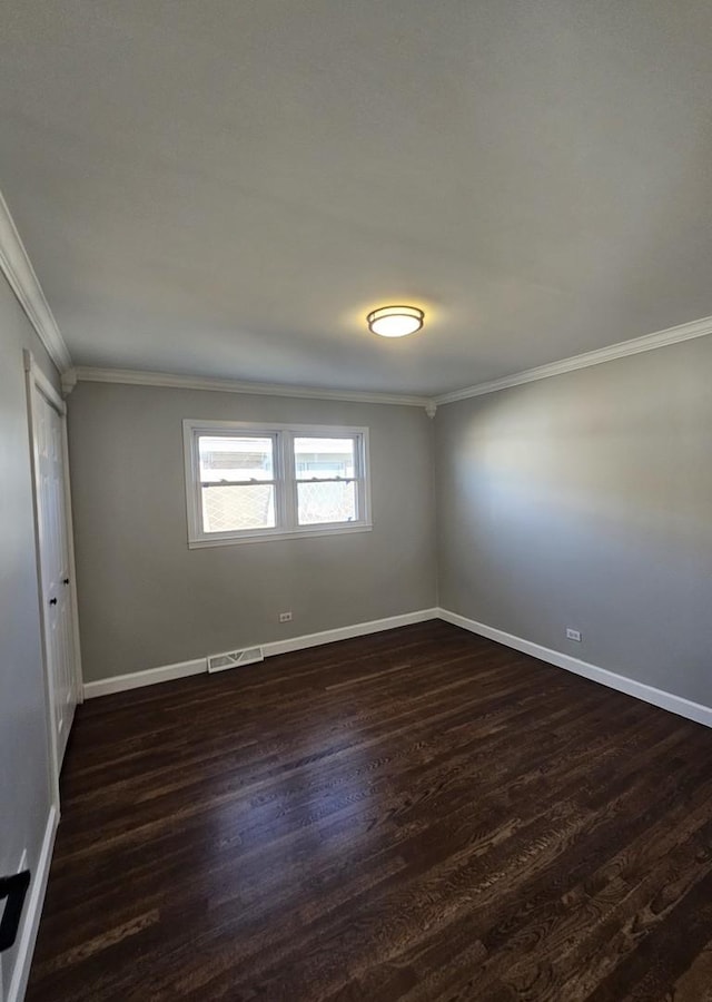 3912 W Hayford St, Chicago, IL 60652 - unfurnished room featuring crown molding, dark wood finished floors, and baseboards