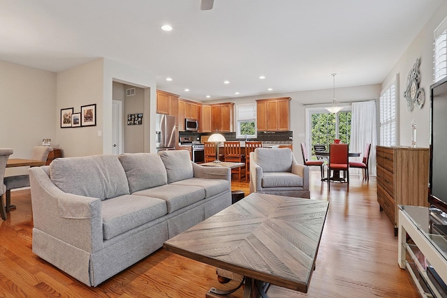 1250 Ashbury Pl Unit 1250, Lemont, IL 60439 - living area with light wood-style flooring and recessed lighting