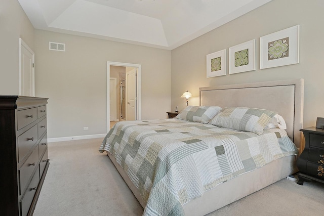 1250 Ashbury Pl Unit 1250, Lemont, IL 60439 - bedroom featuring light carpet, a tray ceiling, and baseboards