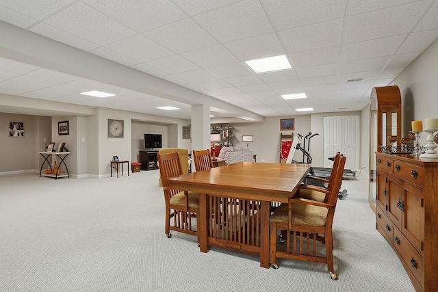 1250 Ashbury Pl Unit 1250, Lemont, IL 60439 - dining room with light carpet and a paneled ceiling