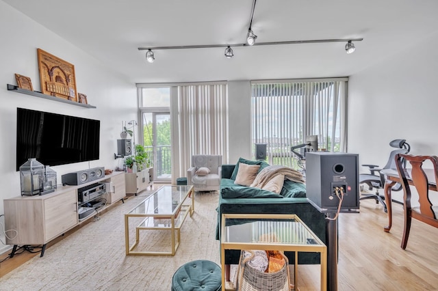 61 W 15th St Unit 407, Chicago, IL 60605 - living area featuring track lighting and light wood finished floors