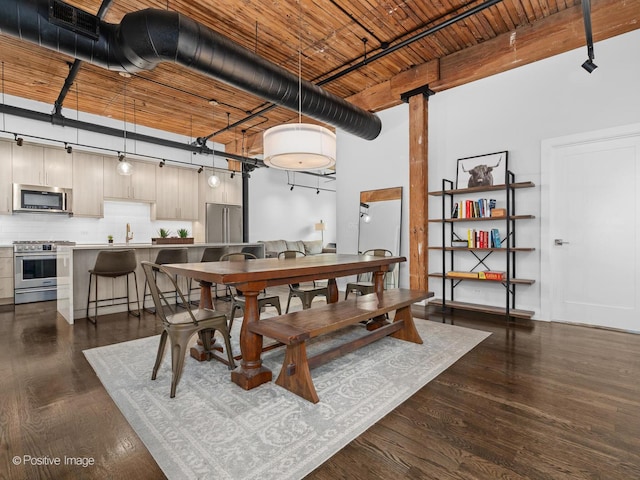 1725 W N Ave Unit 204, Chicago, IL 60622 - dining area featuring dark wood-style floors