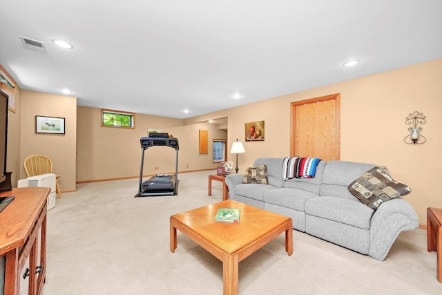 22314 Jeanette Ct, Frankfort, IL 60423 - living area with light colored carpet, baseboards, and recessed lighting
