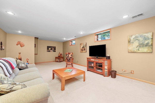 22314 Jeanette Ct, Frankfort, IL 60423 - living room with recessed lighting, carpet floors, and baseboards
