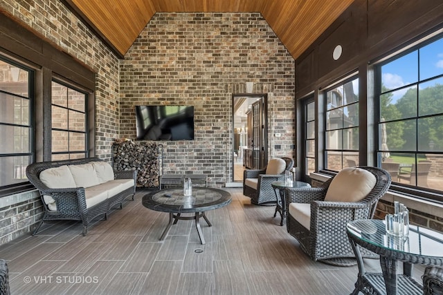 14 Vandenbergh Dr, South Barrington, IL 60010 - sunroom / solarium with lofted ceiling and an outdoor hangout area