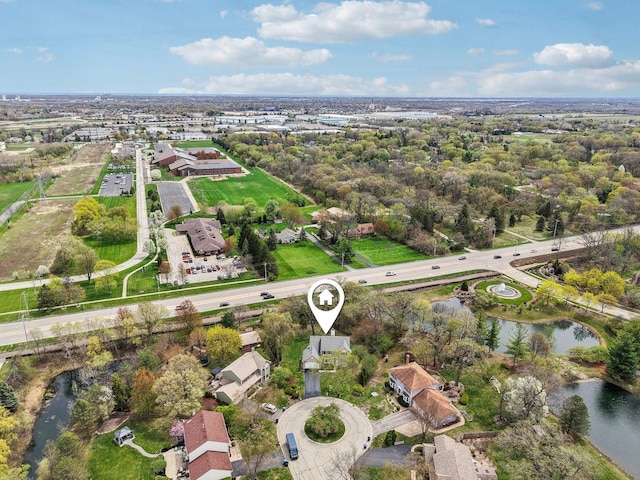 1173 Lamb Ln, Gurnee, IL 60031 - aerial view of property and surrounding area featuring a large body of water