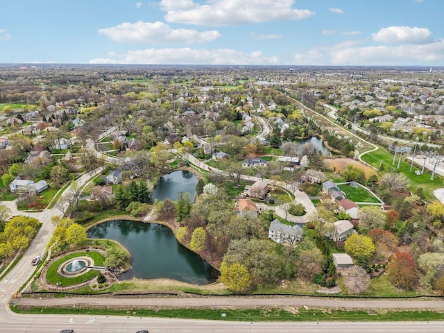1173 Lamb Ln, Gurnee, IL 60031 - aerial overview of property's location with a large body of water and nearby suburban area