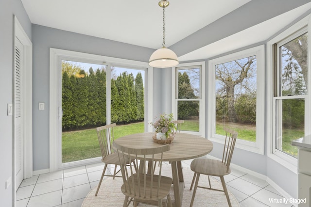 1173 Lamb Ln, Gurnee, IL 60031 - sunroom with tile patterned floors and baseboards