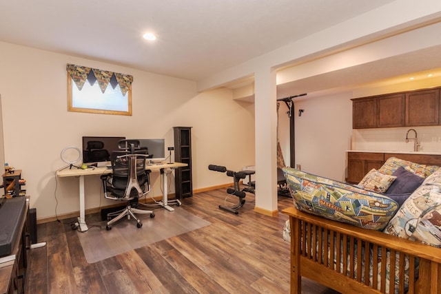 5 Tatiana Ct, Bloomington, IL 61704 - office with wood finished floors and recessed lighting
