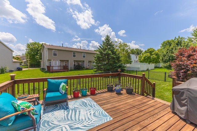 5 Tatiana Ct, Bloomington, IL 61704 - deck with grilling area and a residential view