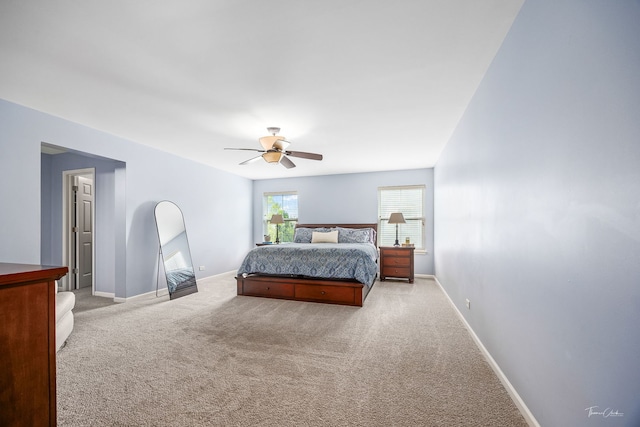 13825 Trillium Ln, Plainfield, IL 60544 - carpeted bedroom with baseboards and ceiling fan