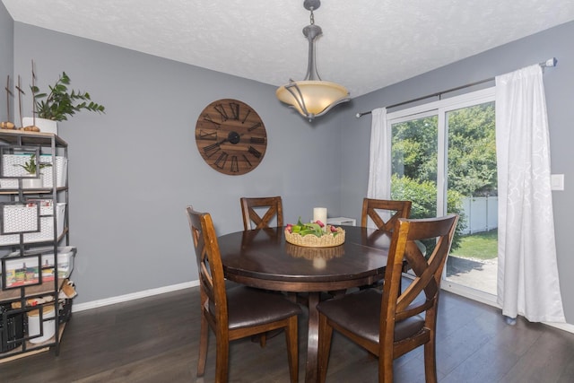 1613 Cutter Ct, Normal, IL 61761 - dining room with dark wood finished floors and a textured ceiling