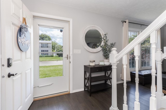 1613 Cutter Ct, Normal, IL 61761 - entryway with dark wood-type flooring and stairway