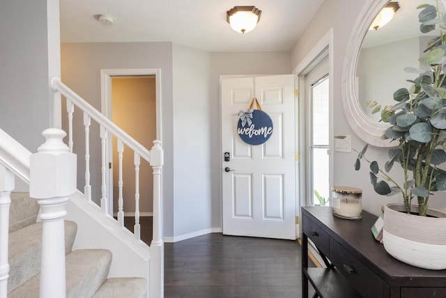 1613 Cutter Ct, Normal, IL 61761 - foyer entrance with dark wood finished floors and stairs