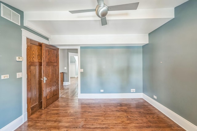 4248 N Sawyer Ave, Chicago, IL 60618 - spare room featuring a ceiling fan, wood finished floors, and baseboards