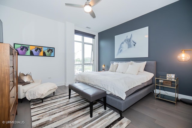367 W Locust St Unit 202, Chicago, IL 60610 - bedroom featuring wood finished floors, baseboards, and ceiling fan