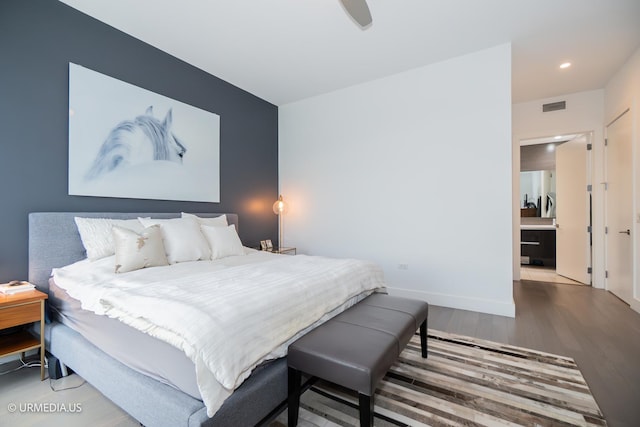 367 W Locust St Unit 202, Chicago, IL 60610 - bedroom with wood finished floors, recessed lighting, and baseboards