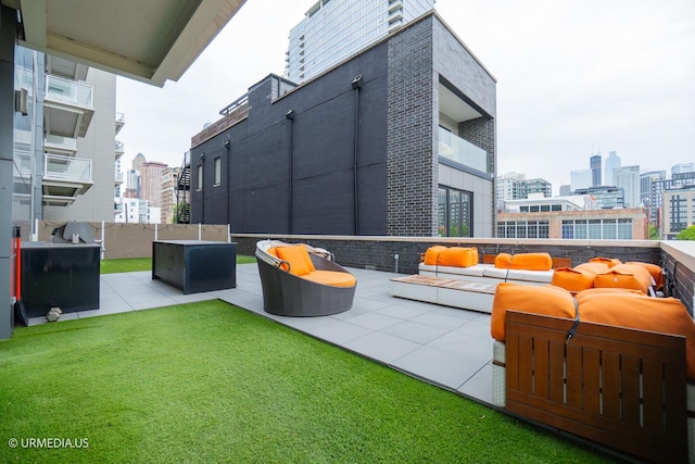 367 W Locust St Unit 202, Chicago, IL 60610 - view of patio / terrace featuring outdoor lounge area and a view of city