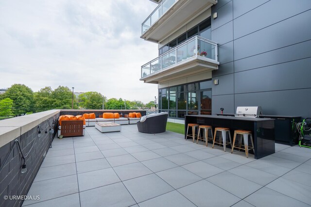 367 W Locust St Unit 202, Chicago, IL 60610 - view of patio / terrace with an outdoor living space and a balcony