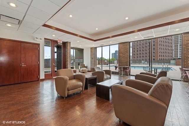 1850 N Clark St Unit 2106, Chicago, IL 60614 - common area with a wall of windows and recessed lighting