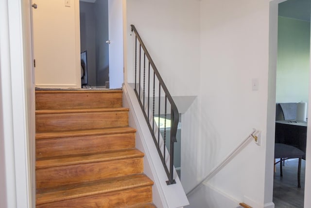 34 E 159th St, South Holland, IL 60473 - staircase with wood finished floors and baseboards