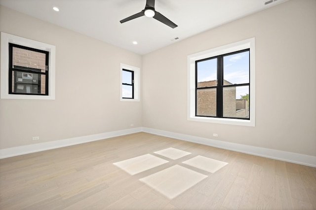 4343 N Richmond Ave Unit 3N, Chicago, IL 60618 - unfurnished room with plenty of natural light, light wood-style floors, baseboards, and recessed lighting