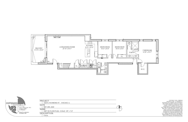 4343 N Richmond Ave Unit 3N, Chicago, IL 60618 - property floor plan