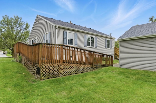 2236 Thornton Lansing Rd, Lansing, IL 60438 - rear view of property with a deck and a yard