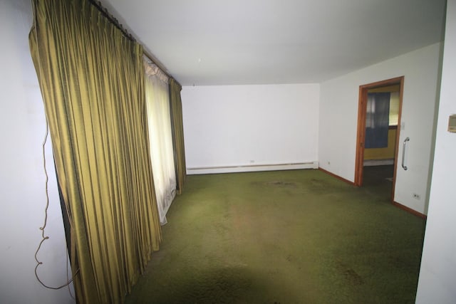 20340 Keeler Ave, Matteson, IL 60443 - unfurnished room featuring a baseboard radiator, carpet, and baseboards