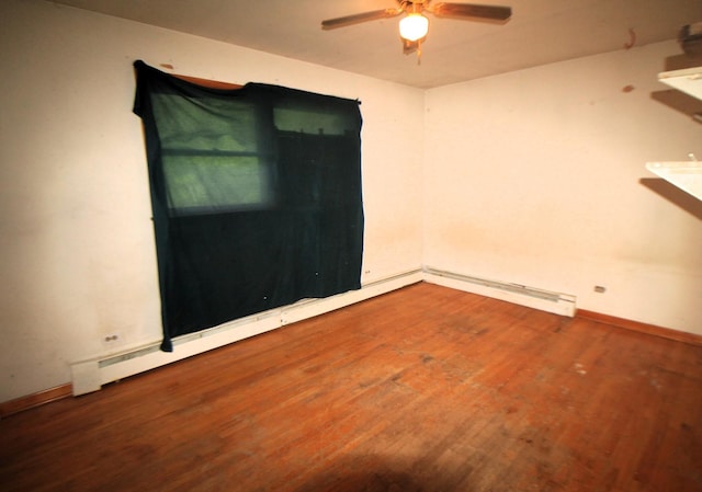 20340 Keeler Ave, Matteson, IL 60443 - unfurnished room featuring wood finished floors, ceiling fan, and baseboards