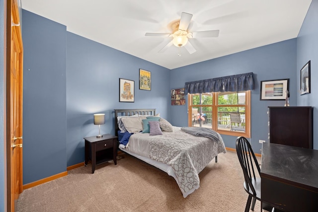 595 Sudbury Cir, Oswego, IL 60543 - carpeted bedroom with baseboards and a ceiling fan