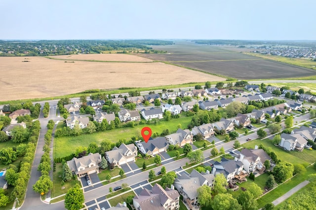 595 Sudbury Cir, Oswego, IL 60543 - aerial view of property's location with nearby suburban area and rural landscape