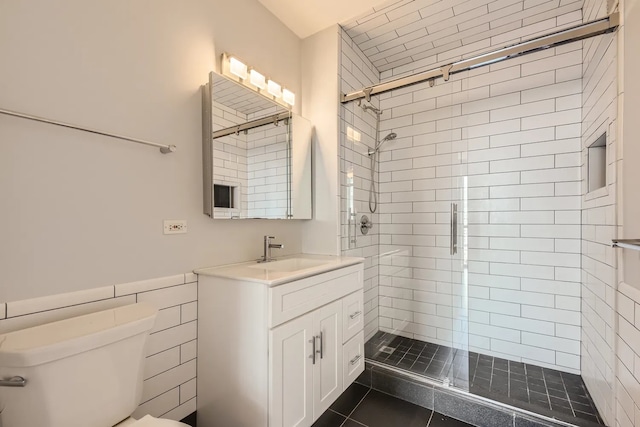 645 N Kingsbury St Unit 1203, Chicago, IL 60654 - bathroom featuring a shower stall and vanity