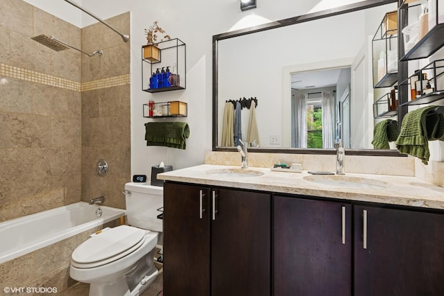 1956 W Bradley Pl Unit 2W, Chicago, IL 60613 - full bath with double vanity and tiled shower / bath