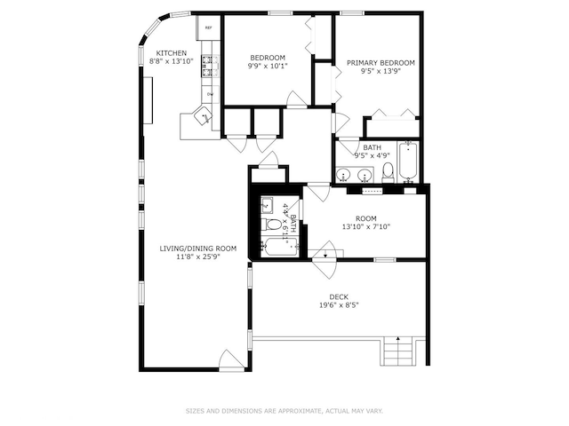 1956 W Bradley Pl Unit 2W, Chicago, IL 60613 - view of room layout