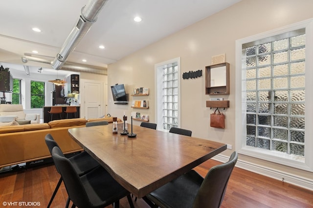 1956 W Bradley Pl Unit 2W, Chicago, IL 60613 - dining room featuring dark wood-style floors and recessed lighting