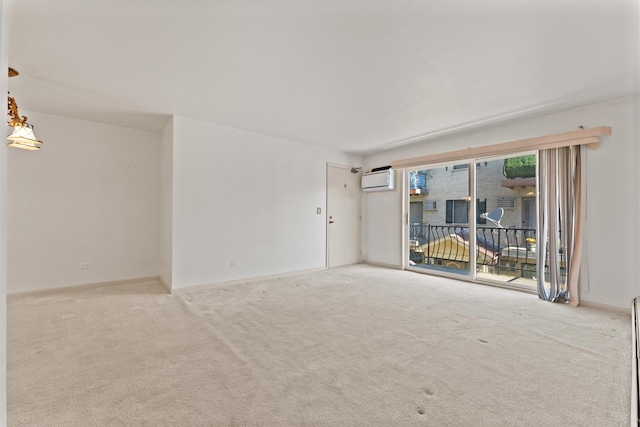 2155 N Harlem Ave Unit 205, Chicago, IL 60707 - carpeted spare room featuring a wall unit AC and baseboards