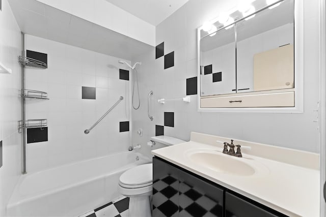 2155 N Harlem Ave Unit 205, Chicago, IL 60707 - bathroom with  shower combination, toilet, and vanity