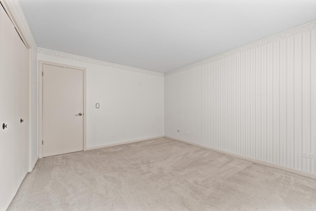2155 N Harlem Ave Unit 205, Chicago, IL 60707 - carpeted empty room with baseboards and crown molding