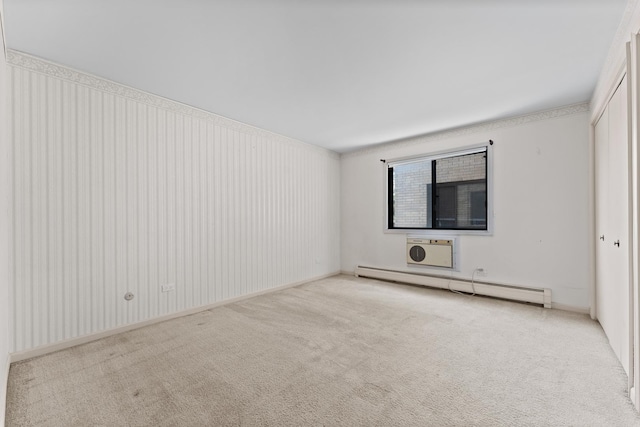 2155 N Harlem Ave Unit 205, Chicago, IL 60707 - unfurnished room with a baseboard radiator and carpet flooring