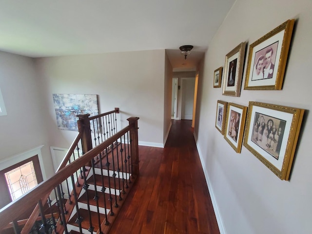 6421 157th St W, Oak Forest, IL 60452 - corridor featuring wood-type flooring, baseboards, and an upstairs landing