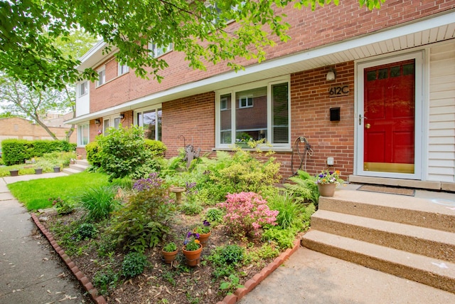 612 S Blvd Unit C, Evanston, IL 60202 - view of exterior entry with brick siding