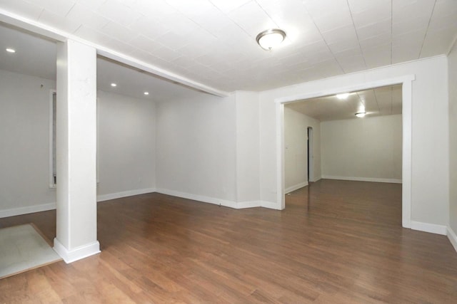 2244 W Irving Park Rd, Chicago, IL 60618 - basement with wood finished floors, recessed lighting, and baseboards